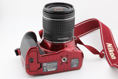 Nikon D3400 Red + 18-55mm f3.5-5.6 (#4067)