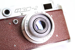 FED - 2 USSR Dark Red + Industar - 50 50mm f3.5 (#3367) - FED