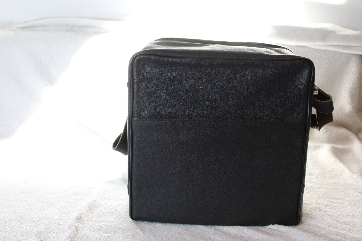 Vintage Black Leather Shoulder Camera Case - Unknown