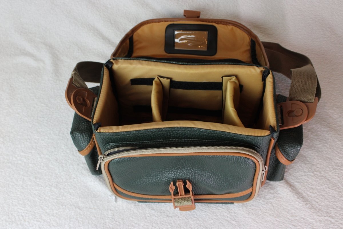 Vintage CD Green Leather Camera Bag - CD
