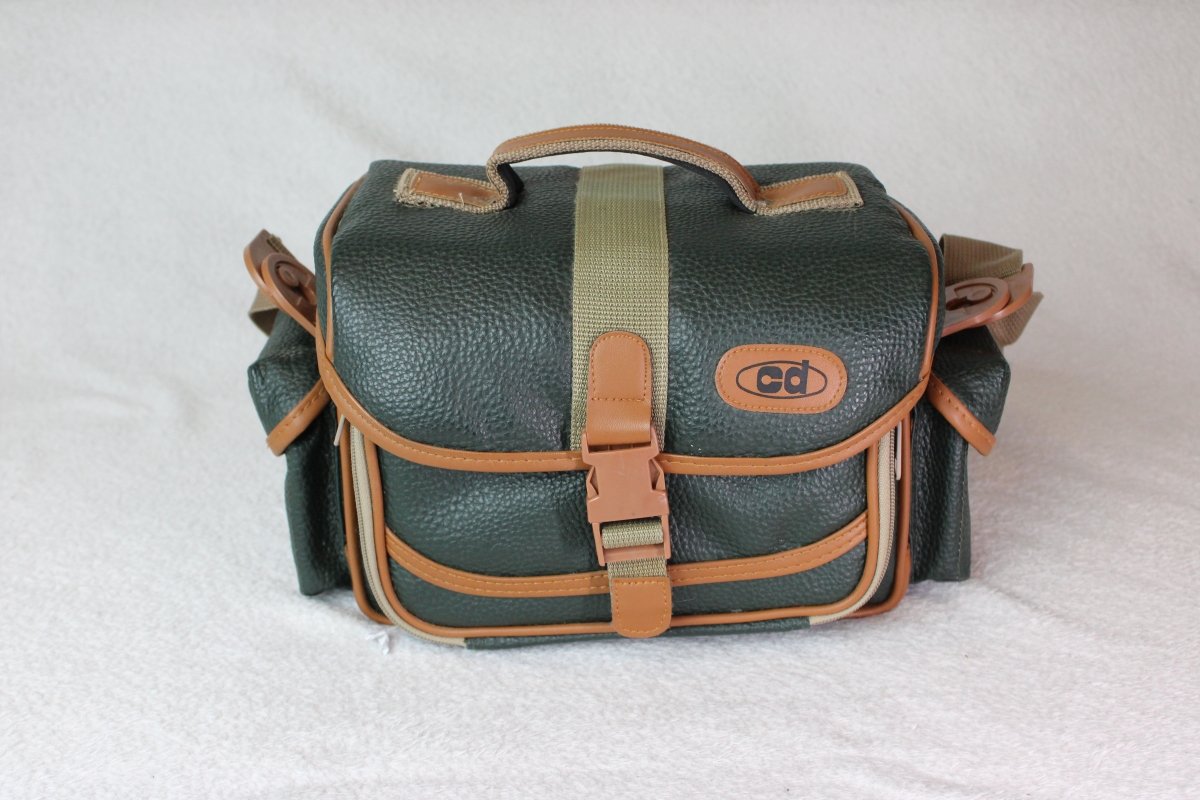 Vintage CD Green Leather Camera Bag - CD