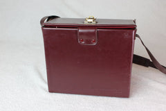 Vintage Minolta Red/Brown Leather Camera Bag - Minolta