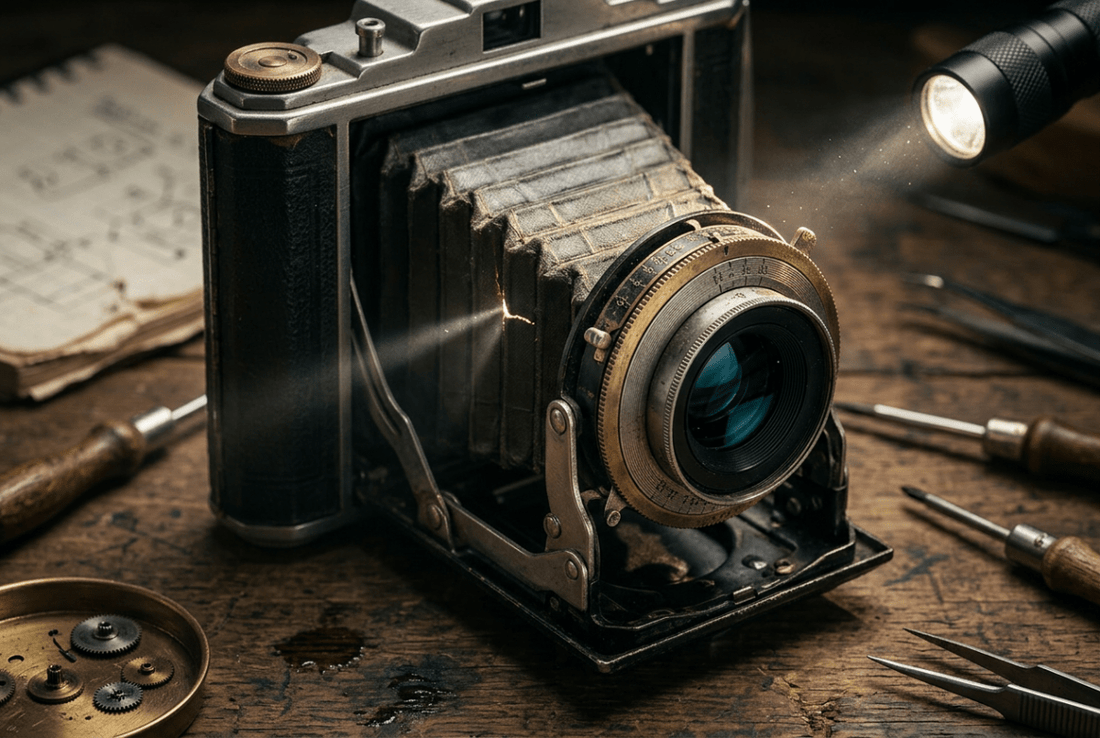 Diagnosing Light Leaks in Folding Cameras: The Flashlight Test - OldCamsByJens