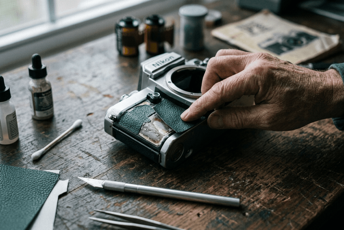How to Replace the Leatherette on Your Vintage Camera - OldCamsByJens