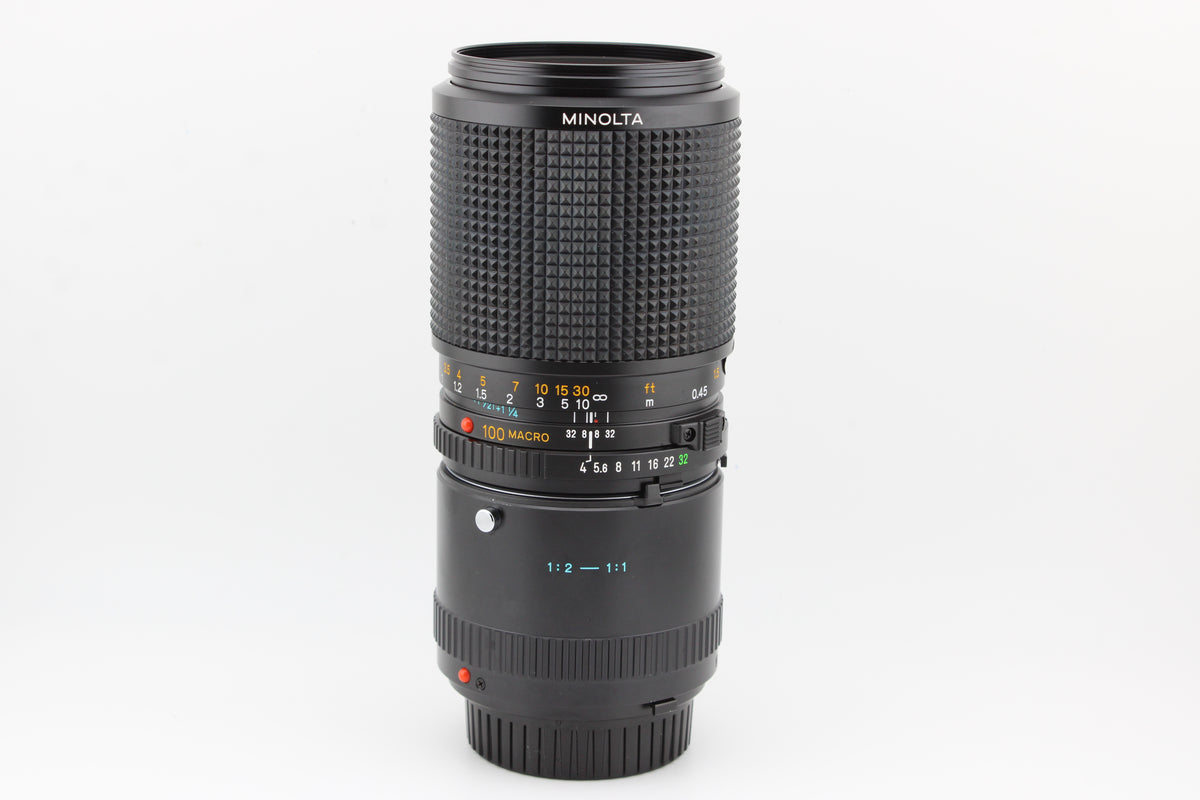 Minolta MD Macro 100mm f4 with Converter (#4402)