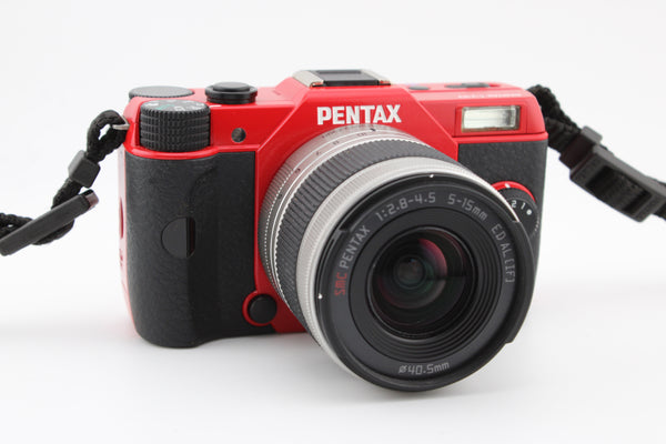 Pentax Q10 Red Mirrorless Compact Camera with 5-15mm Lens