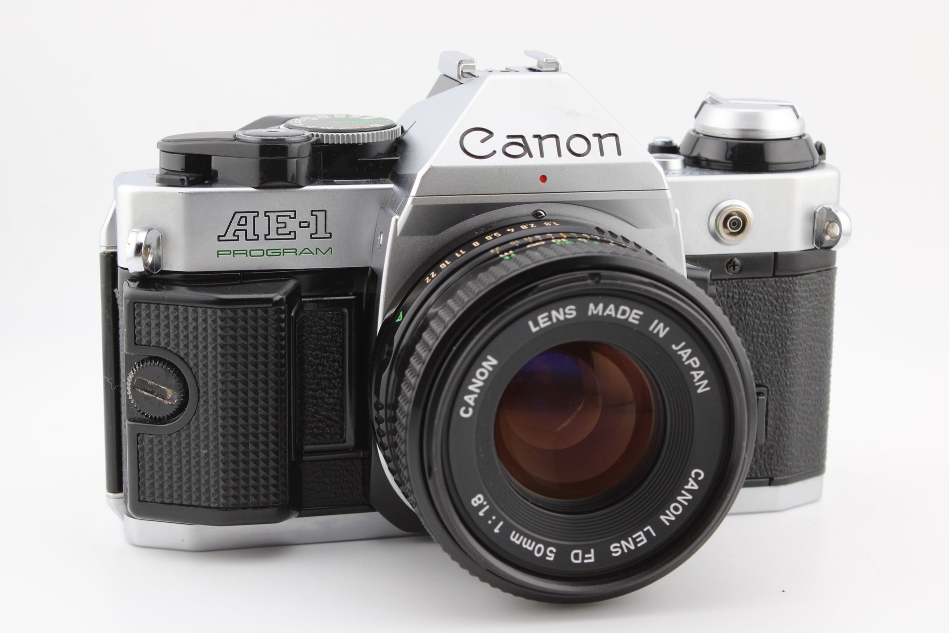 Canon AE-1 Program SLR 35mm Film Camera with 50mm f1.8 Lens