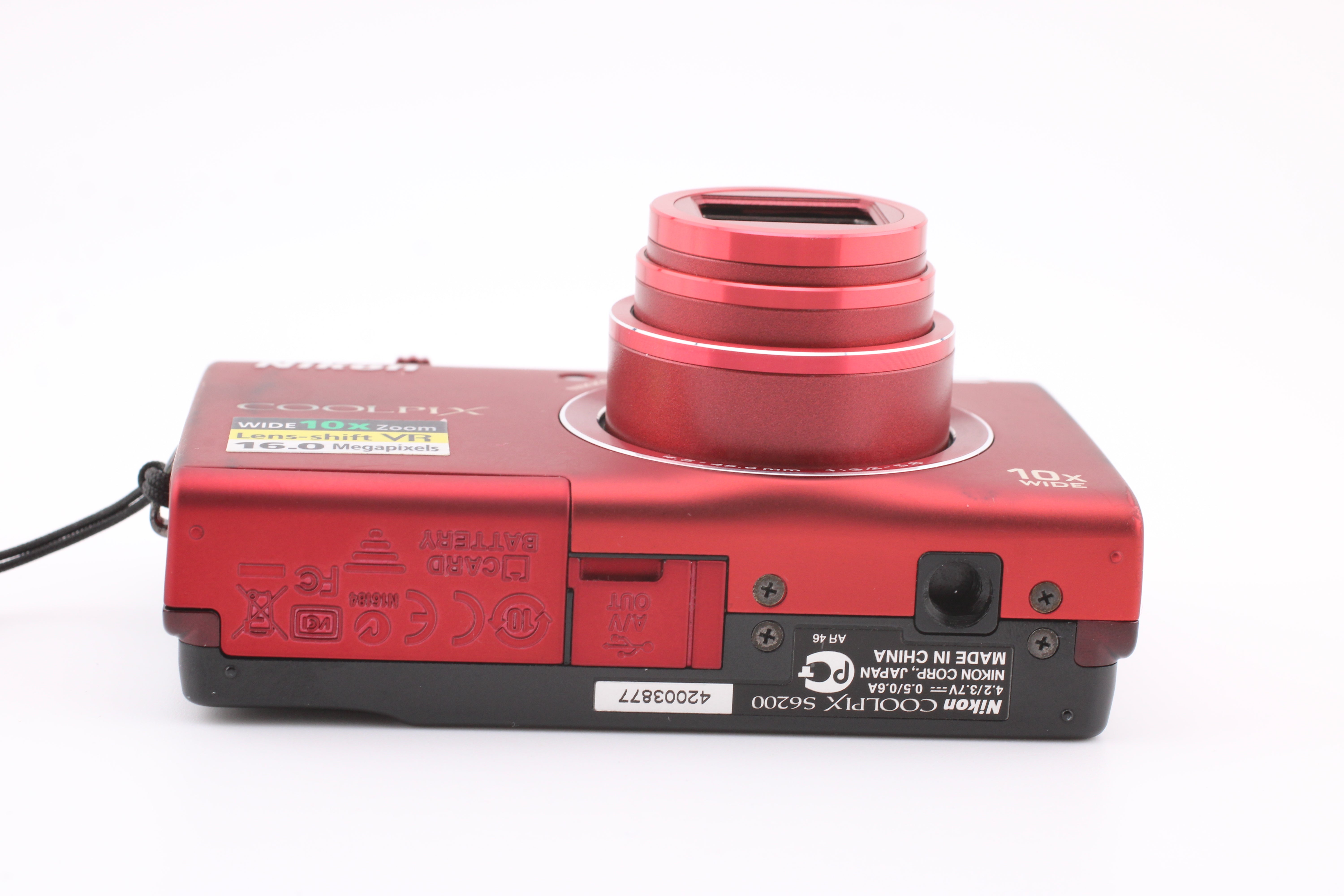 Nikon Coolpix S6200 Red Compact Digital Camera - OldCamsByJens