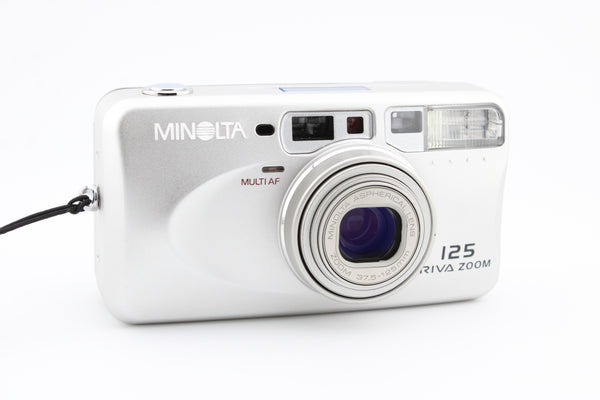 Appareil Photo Minolta Riva Zoom 125 – Format 35mm – Argenté – Occasion Fonctionnel