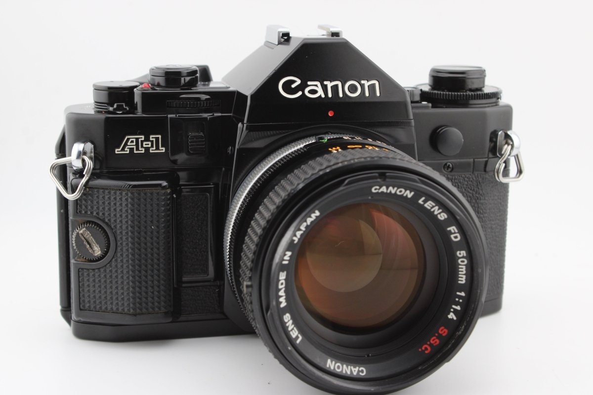Canon A-1 SLR 35mm Film Camera with 50mm f1.4 Lens - OldCamsByJens