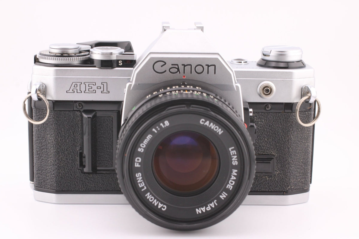 Canon AE-1 SLR 35mm Film Camera with 50mm f1.8 Lens - OldCamsByJens
