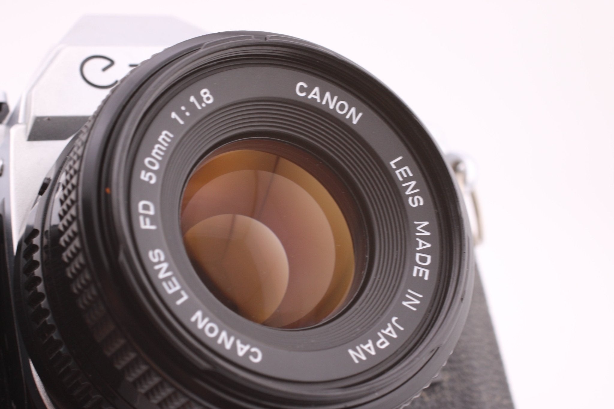 Canon AE-1 SLR 35mm Film Camera with 50mm f1.8 Lens - OldCamsByJens
