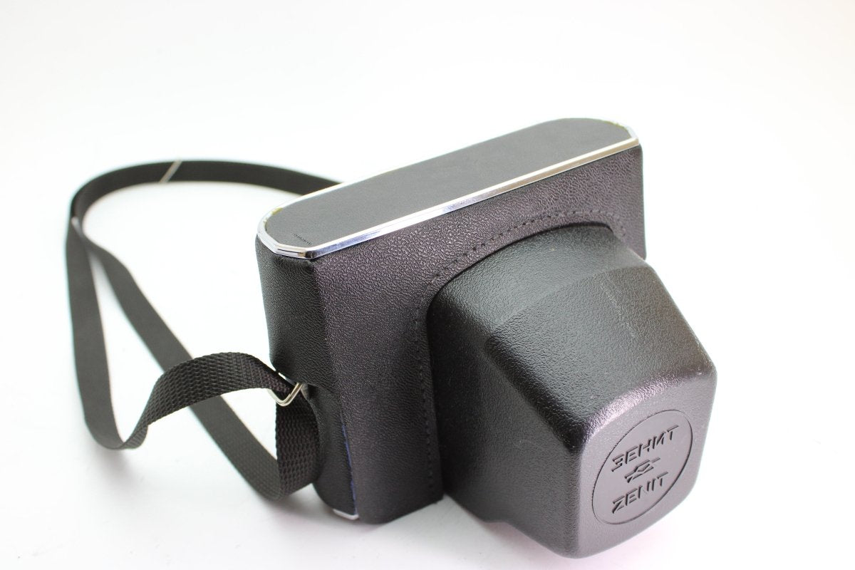 Zenit Black Leather Case with Strap (#2201) - Zenit