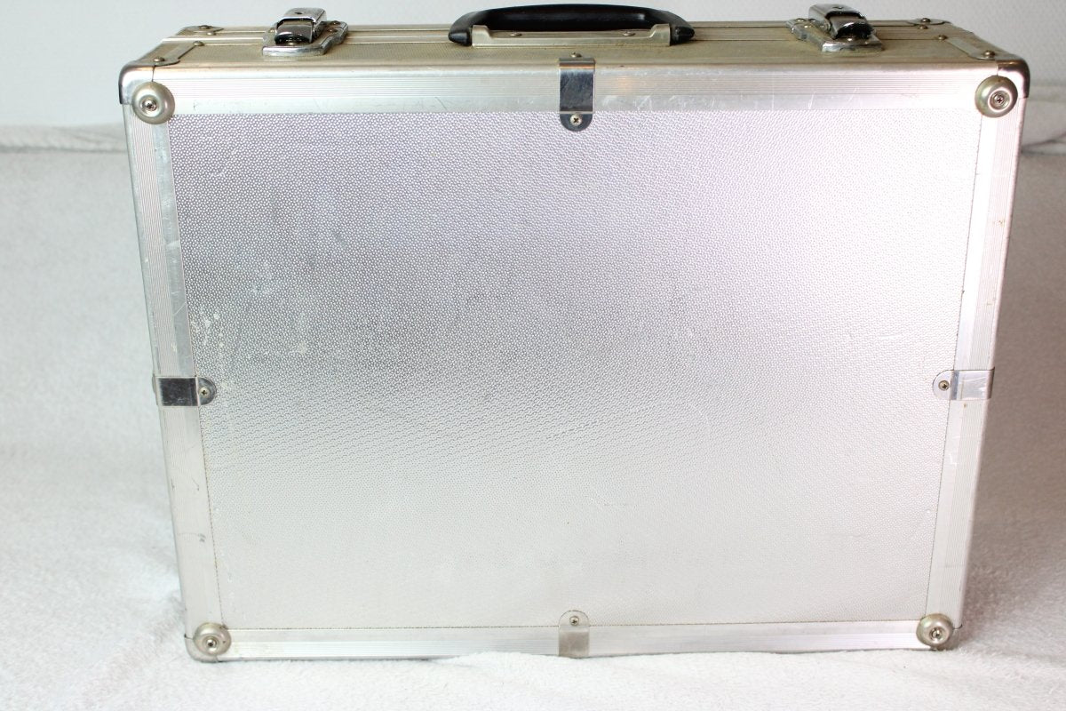 Vintage Silver Metal Camera Case - Unknown